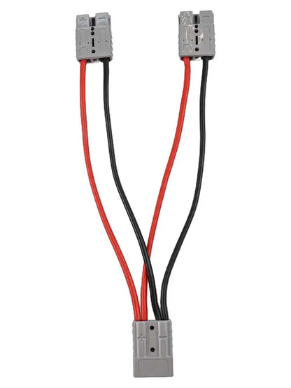 1pc 50A For Anderson Plug Connector Double Y Adapter 4mm Car Cable 4 Square Wires 30cm For Forklifts Stackers Vehicles