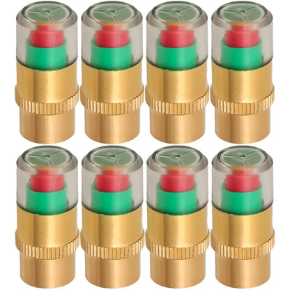 8/1pcs Car Tire Pressure Indicator Tire Pressure Gauge Indicator Alert Monitoring Valve Cap Sensor External Valve Detection