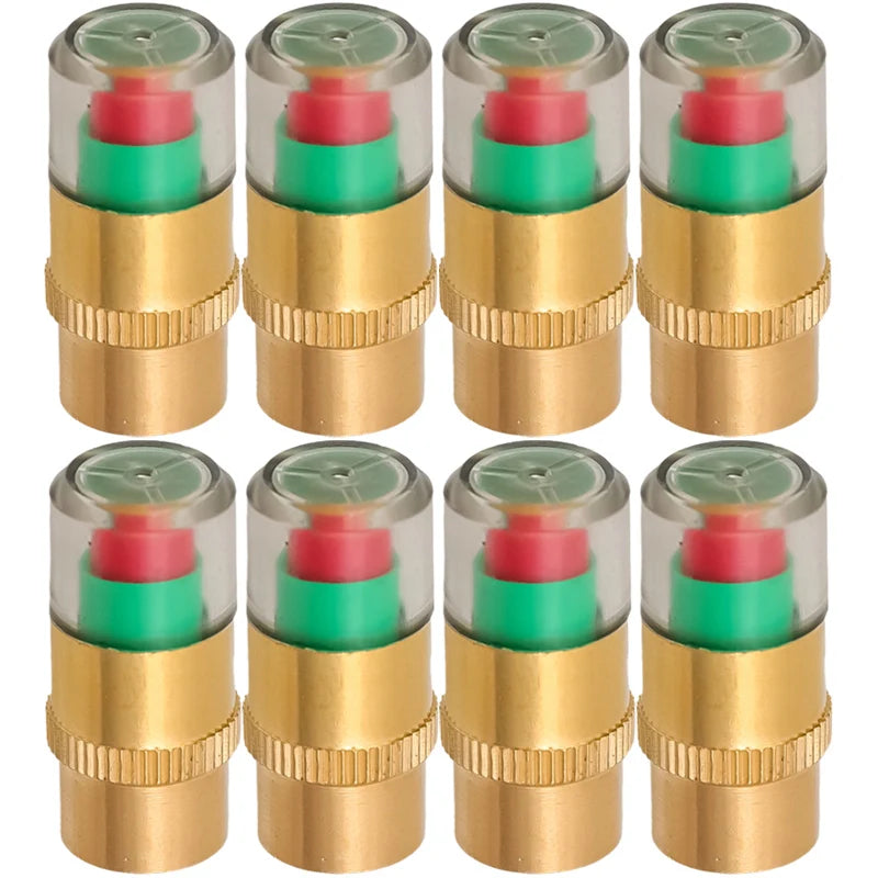 8/1pcs Motorcycle Car Tire Pressure Monitor Valve Cap Sensor Indicator Eye Alert Auto Tire Pressure Inspection Tool Tire Valve