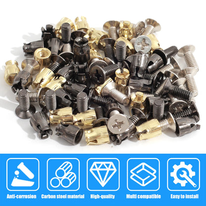 Hardware Expansion Nut Cabinet Hinge Mounting Kit for Furniture Repair