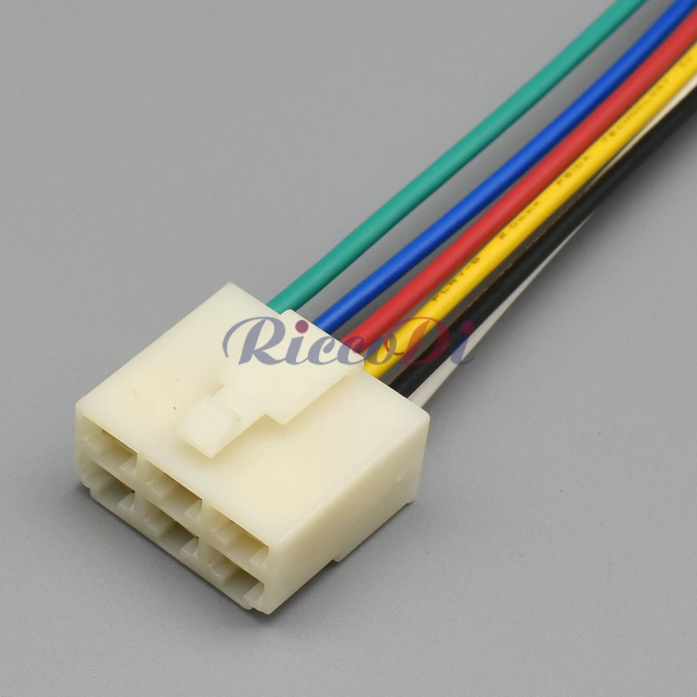 6.3mm Series 6-Pin Automotive Connector DJ7061-6.3-11 / DJ7061-6.3-21 | PA66 Sealed Male Female Plug with Terminals