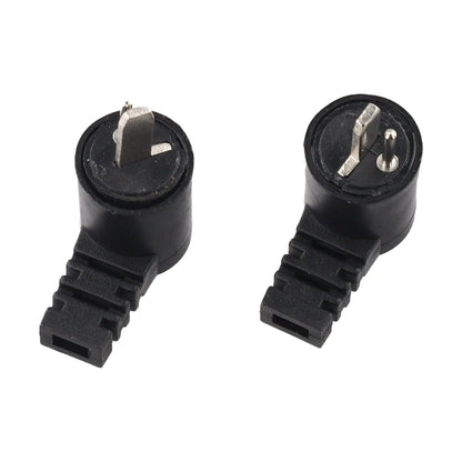 2 Pieces 2 Pin DIN Right Angle Speaker Cable Connectors for Loudspeaker Applications with Screw Terminal Design