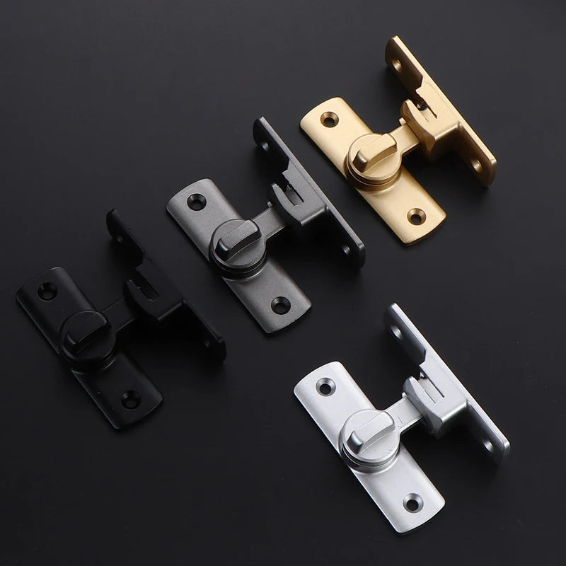 New Punch-free Hasp Latch Door Lock Black Cabinet Locks Kids Safety Lock  Sliding Door Anti-pried Hook Lock Hardware