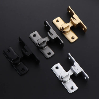 New Punch-free Hasp Latch Door Lock Black Cabinet Locks Kids Safety Lock  Sliding Door Anti-pried Hook Lock Hardware