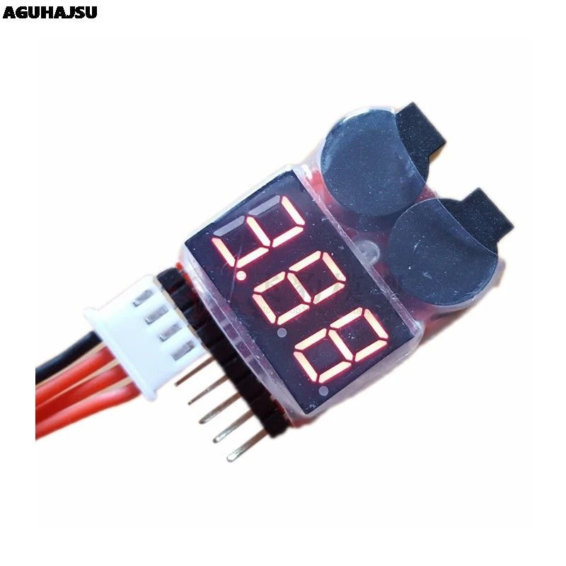 1-8S LED Low Voltage Buzzer Alarm LiPo Battery Voltage Tester Checker