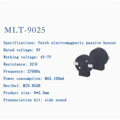Active and Passive Electromagnetic Patch Buzzers MLT-4020 MLT-5018 MLT-5020 MLT-5030 5525 7525 8530 8540 9025 9032 9045 MLT9650