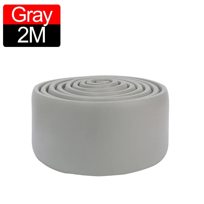 6/2M Waterproof enclosure Self adhesive Skirting Line 3D Wall Sticker Thickened Anti-collision Decoration Kid's Corner Line