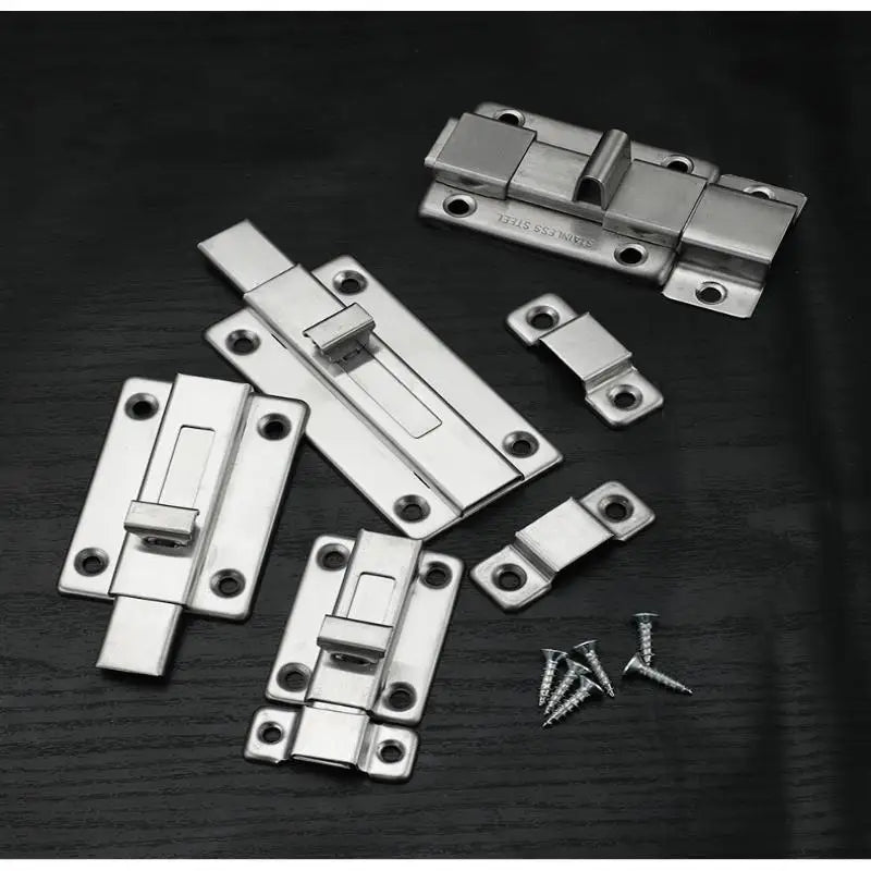 New Self-Elastic Latch Security Bolt Latch Anti-theft Spring Latches Stainless Steel Cabinet Hinges Furniture Supplies Hardware