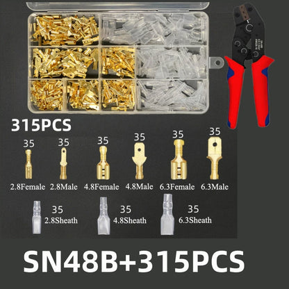 New 20/270/315/450/600/900pcs Cold-pressed Terminal Blocks Male And Female Docking 2
.8/4.8/6.3