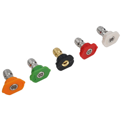 Pressure Washer Spray Wand — 1/4” Quick Connect Extension Lance with 5 Nozzles for High-Pressure Cleaning