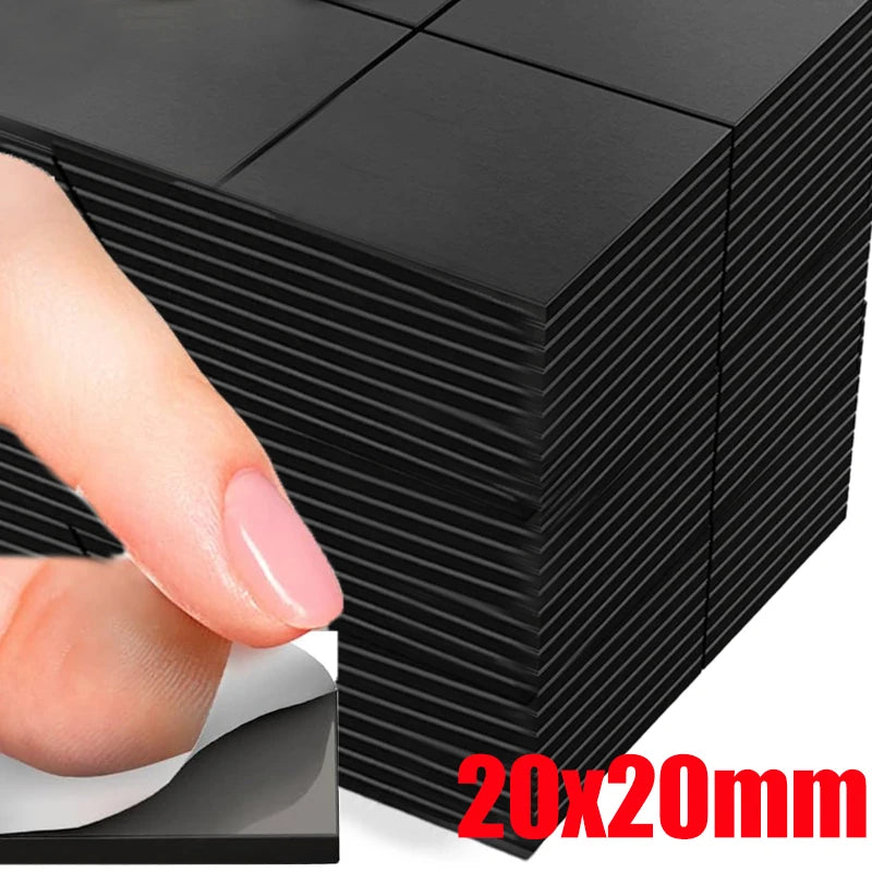 Magnetic Square Self Adhesive Magnets – Soft Magnetic Sheet Flexible Sticky for Refrigerator, Office & DIY (50/100PCS)