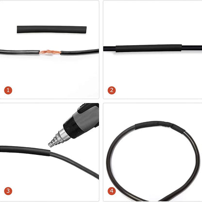 328PCS Heat Shrink Tubing Set 2:1 Shrink Ratio Heat Shrink Cable Sleeve 8 Sizes Electrical Equipment & Supplies Accessories
