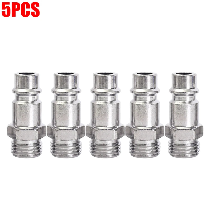 30/5PCS Pneumatic Quick Coupling Connector – European Standard EU Air Compressor Fitting with BSP Male Thread Coupler