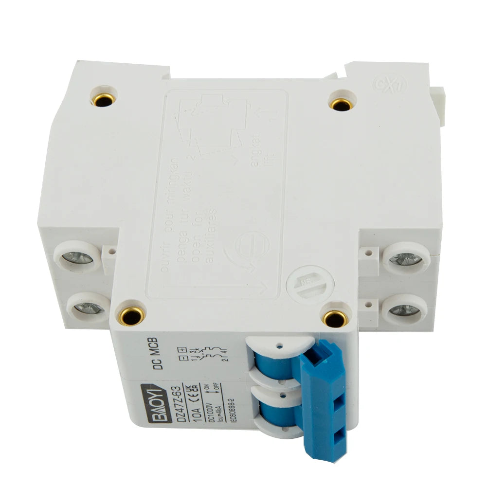 DC Miniature Circuit Breaker 2 Pole 1000V 32 Amp Isolator DC Disconnect Switch Thermomagnetic 10 A-63A 1.42 X 2.95 X 3.15 Inches