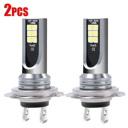 Universal H7/H4 LED Headlight Bulb Beam Kit 24W High Power COB Car Lights Headlamp 6500K Auto Headlight Bulbs Car Fog Light