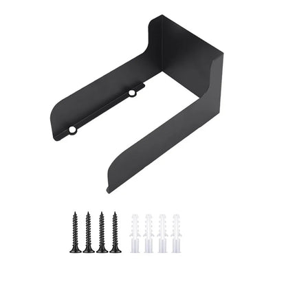 Metal Ring Doorbell Cover Plate Visual Doorbell Rain Cover Black Doorbell Rain Cover Windproof Round Doorbell Bracket Kit