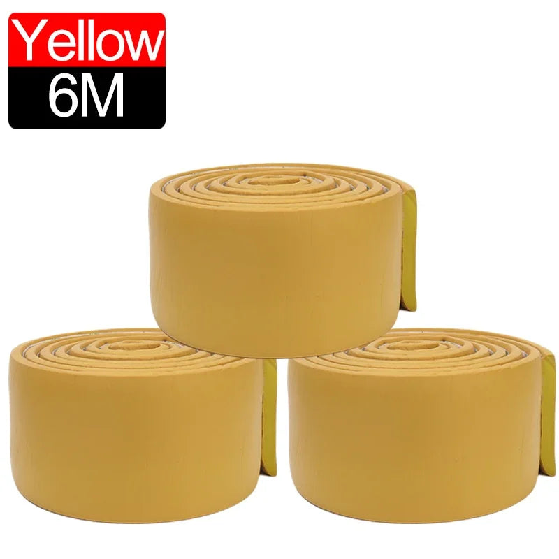 6/2M Waterproof enclosure Self adhesive Skirting Line 3D Wall Sticker Thickened Anti-collision Decoration Kid's Corner Line