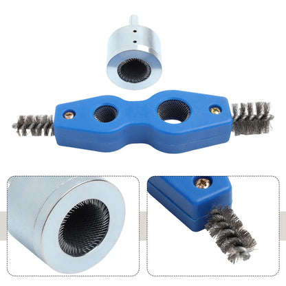4-in-1 Battery Brush Copper Pipe Cleaner Welding Preparation High Torque Resistance Interchangeable Brush Heads For Copper Pipes