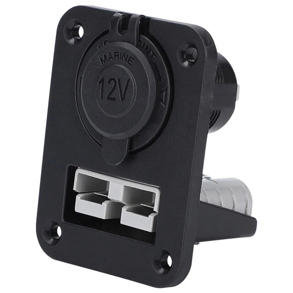 50A 600V Anderson Plug Connector Socket Charger Flush Mount Plate for Camping, Trailers, Caravans