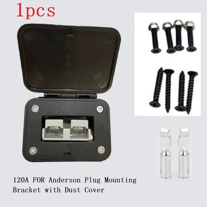 120A FOR Anderson Plug Flush Mount Bracket Plastic Panel Bracket With Cover For Caravan 2 Stitches Automobile Ships Parts