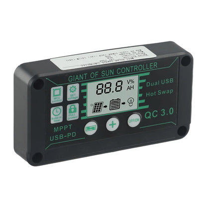 Digital Display Waterproof MPPT Solar Charge Controller Adjustable Current Options 10A 100A Efficient Energy Utilization