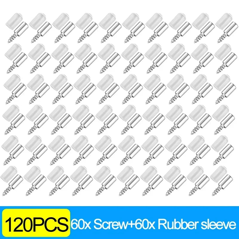 200x Self Tapping Shelf Bracket Support Screw with Rubber Sleeve