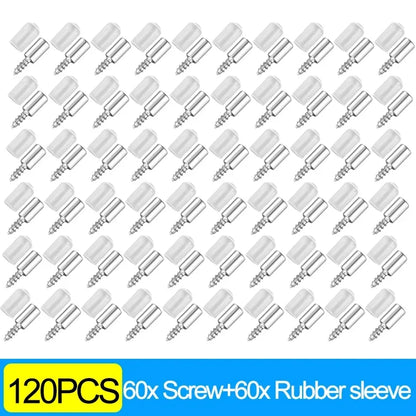 200x Self Tapping Shelf Bracket Support Screw with Rubber Sleeve