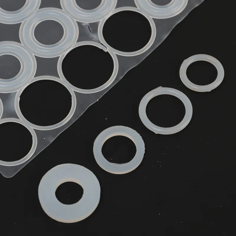 Silicone Flat Washers — Universal Leak-Proof Circular Seal Gaskets Hose Sealing Repair Kit 22/164pcs