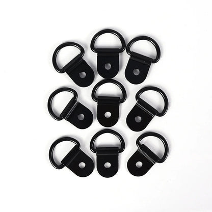 20/10pcs Stainless Steel D Shape Pull Hook Tie Down Anchors Ring Iron Cargo Tie Down Ring Car Truck Trailers RV Boat Accessories
