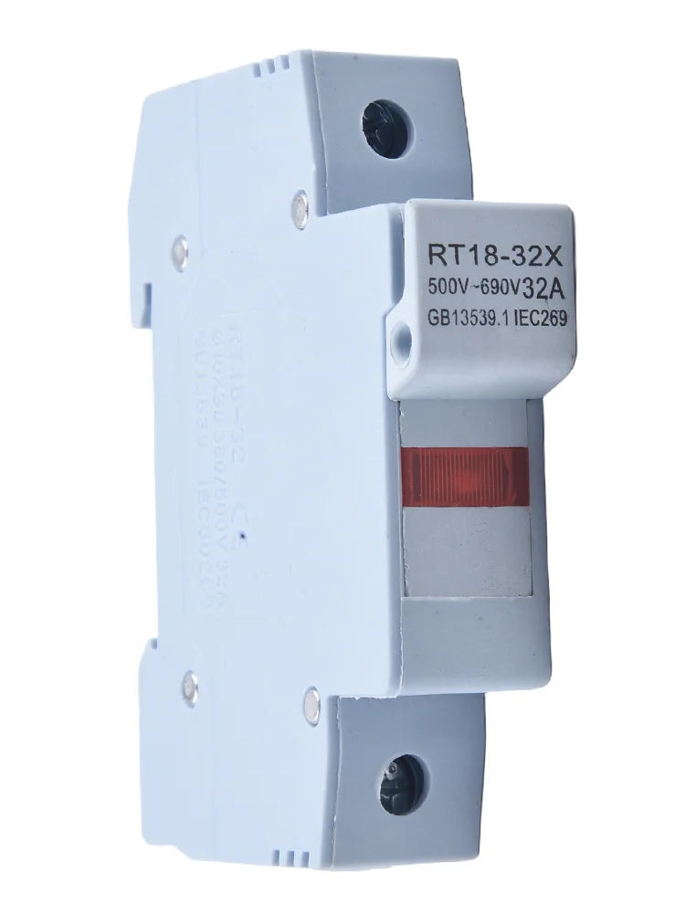 10x38mm Fuse Base RT18-32X Fuse Base For Workplace Installation High Work Efficiency Pure Copper Conductive Terminal