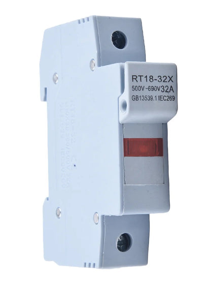 10x38mm Fuse Base RT18-32X Fuse Base For Workplace Installation High Work Efficiency Pure Copper Conductive Terminal