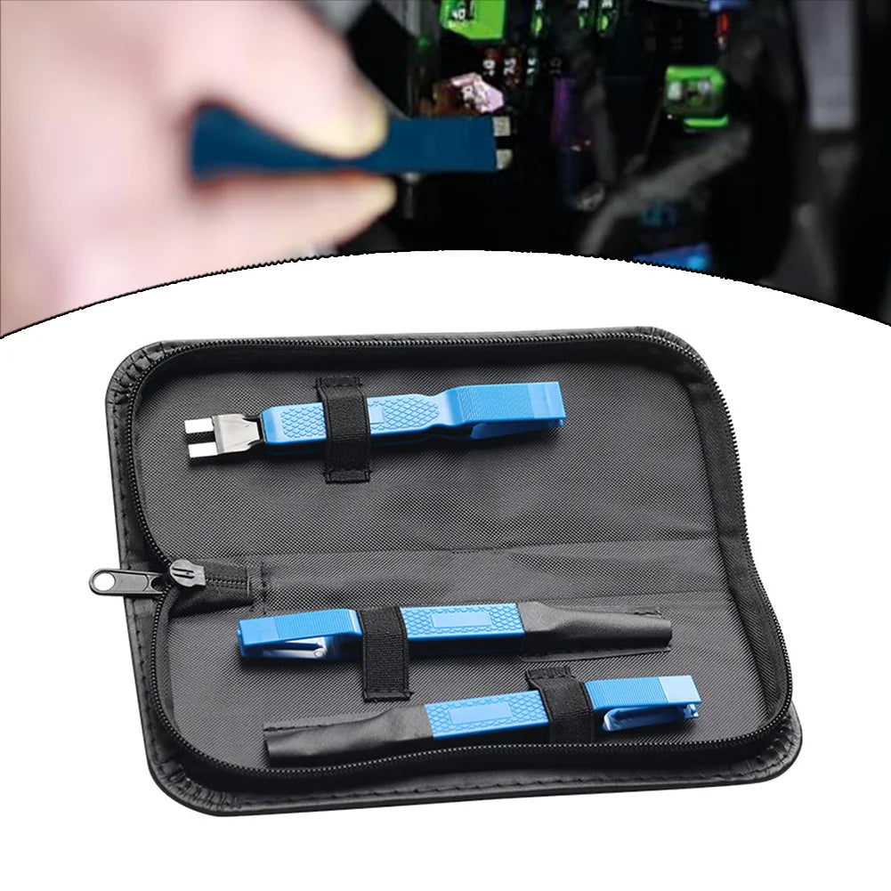 Diamond Coating Terminal Cleaner Kit On-vehicle Fuse Replacement Silver Fits Standard And Mini Fuses Textured Plastic Handles