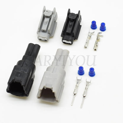 2 Pin 1mm Waterproof Connector 7282-7398-30 DJ7029B-1 PA66 Automotive Appliance Female Male