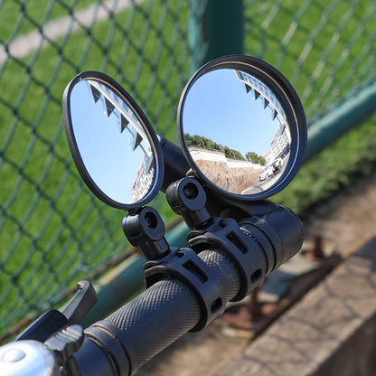 Universal Bike Mirrors Bike Handlebar Adjustable Rotating Wide Angle Rear View Mirror 360 Degree Rotation Cycling Accessories