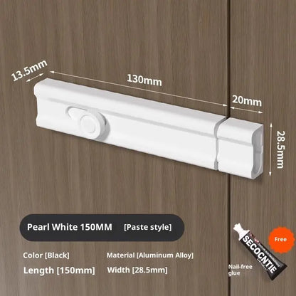 No Punching Door Lock Buckle Anti-Theft Latch Adhesive Hardware