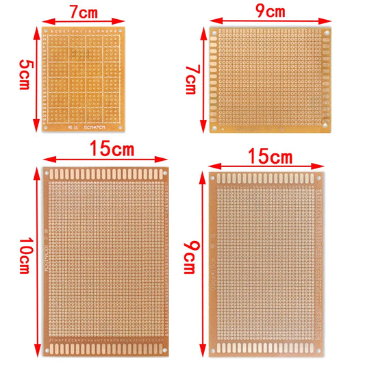 Single-Side Prototype PCB Board Universal Experimental Copper Circuit Board Multiple Sizes