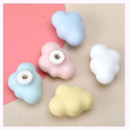 1pc Children's Furniture Handles Nordic Ceramic Children Room Cabinet Handles Macaron Colorful Round Drawer Knobs And Pulls