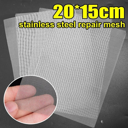 Car Bumper Stainless Steel Repair Mesh Plastic Crack Repair Mesh Welding Wire Mesh Net for Bumper Body Hood Vents 15x20cm