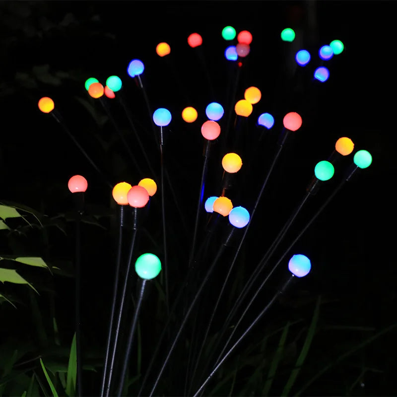 Solar Garden Lights, 6/8/10 LED Firefly Outdoor Landscape Wedding, Christmas Decoration Lawn Lamps