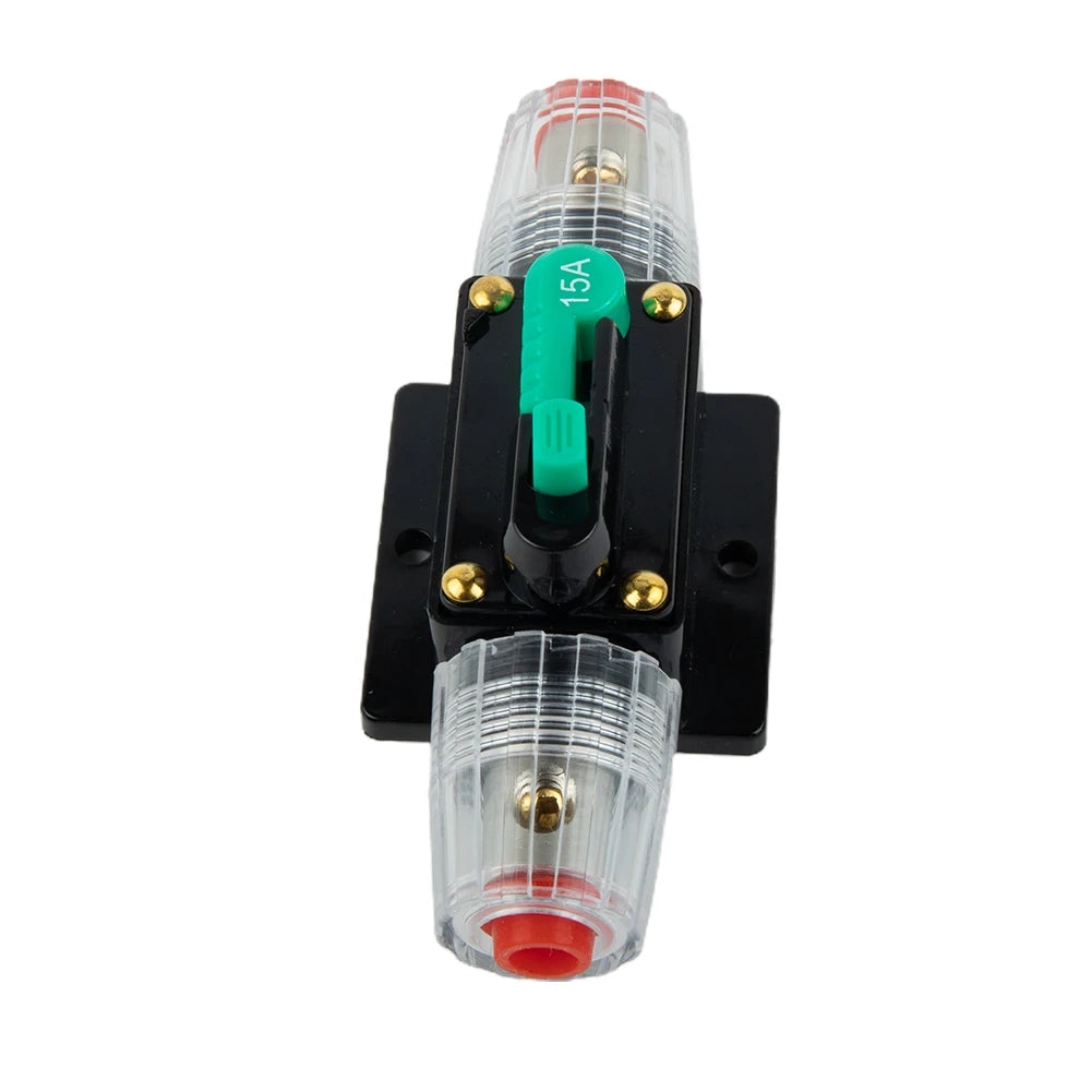 Car Boat 10A to 100A AMP Circuit Breaker Fuse Reset for 12V 24V 48V DC with Waterproof Housing and Manual Reset for Overload