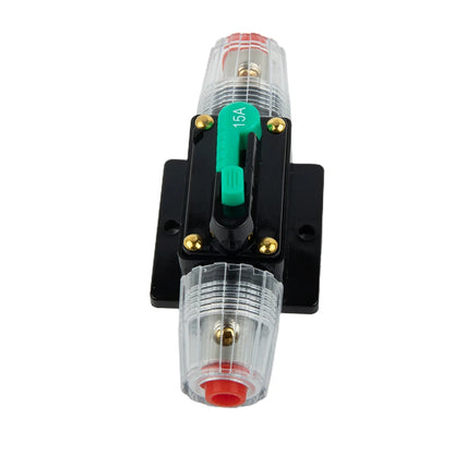 Car Boat 10A to 100A AMP Circuit Breaker Fuse Reset for 12V 24V 48V DC with Waterproof Housing and Manual Reset for Overload