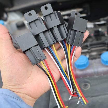 12V 40A Waterproof Automotive Relay 5Pin with Harness Socket 1/5pcs