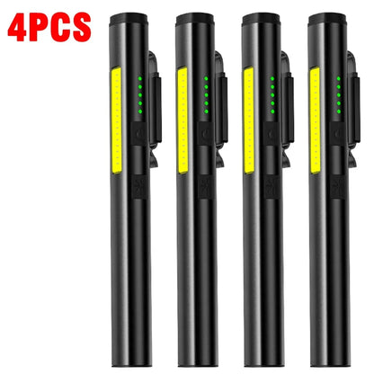 Portable UV LED Pen Light USB Rechargeable Work Lantern with Magnet