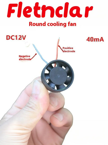 DC6-12V 40mA Automotive LED Headlamp Lens Cooling Fan 29mm Diameter 10pcs