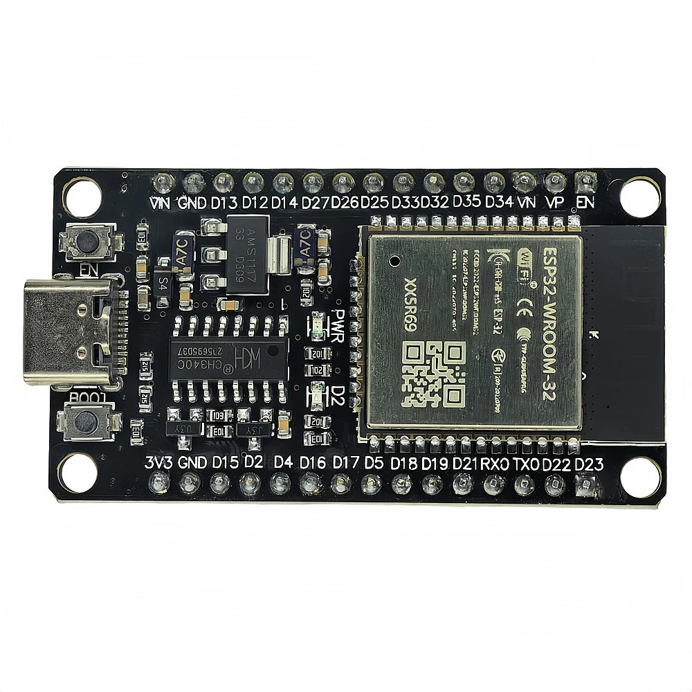 ESP-WROOM-32 ESP32 DevKitC-32 Board with Type-C USB CH340C WiFi & Bluetooth Dual-Core for Arduino Projects