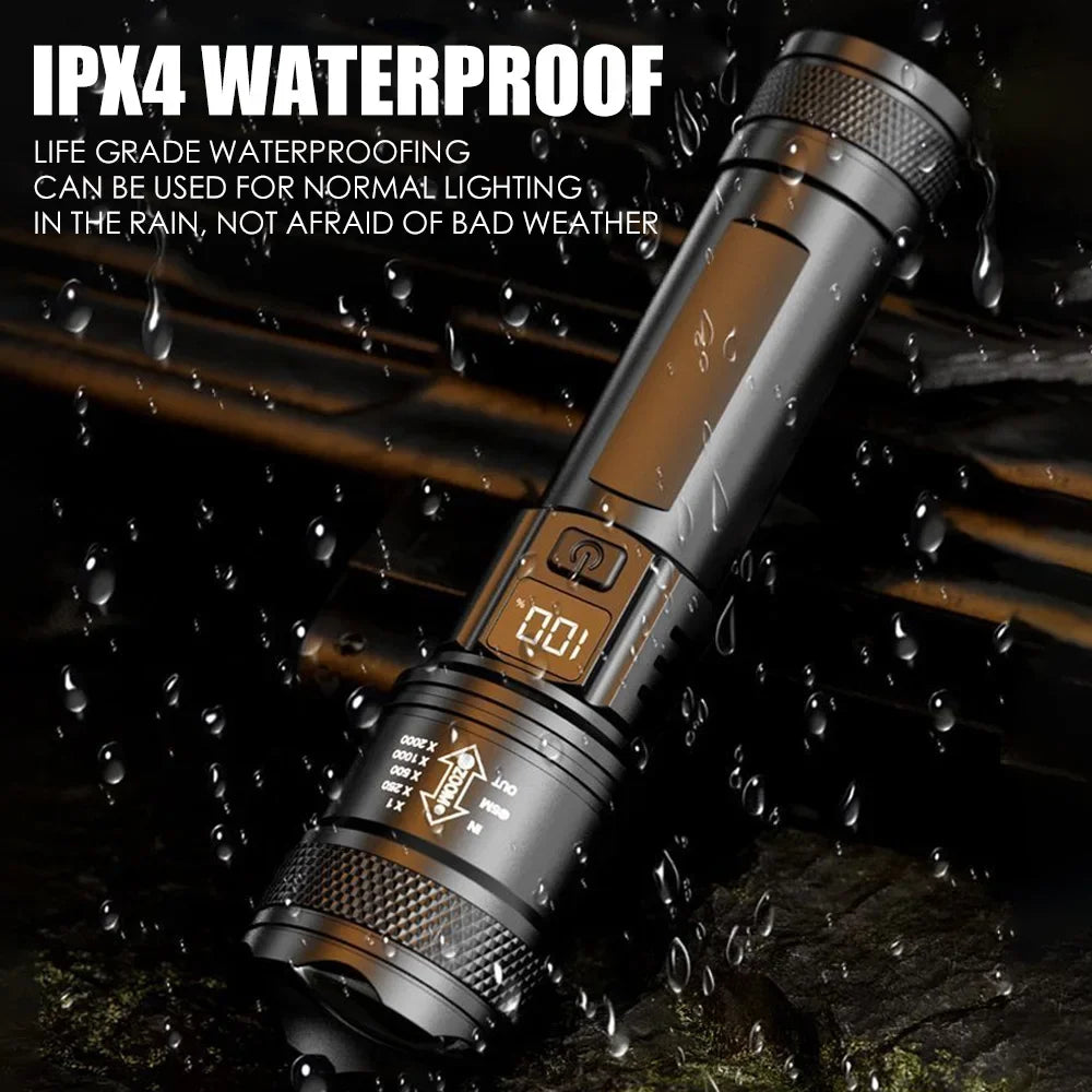 Ultra Bright Rechargeable LED Flashlight Zoomable High Lumens