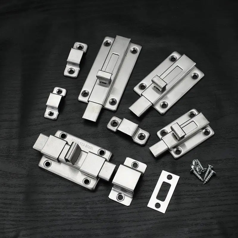 New Self-Elastic Latch Security Bolt Latch Anti-theft Spring Latches Stainless Steel Cabinet Hinges Furniture Supplies Hardware