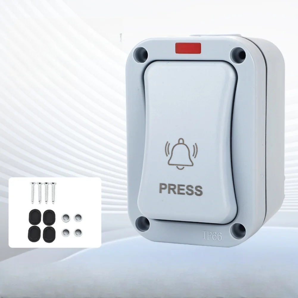 1pcs Outdoor Waterproof Doorbell Control Button Courtyard Mounted Switch (MPM14) 9.00×6.00×5.50 Cm -10~60℃