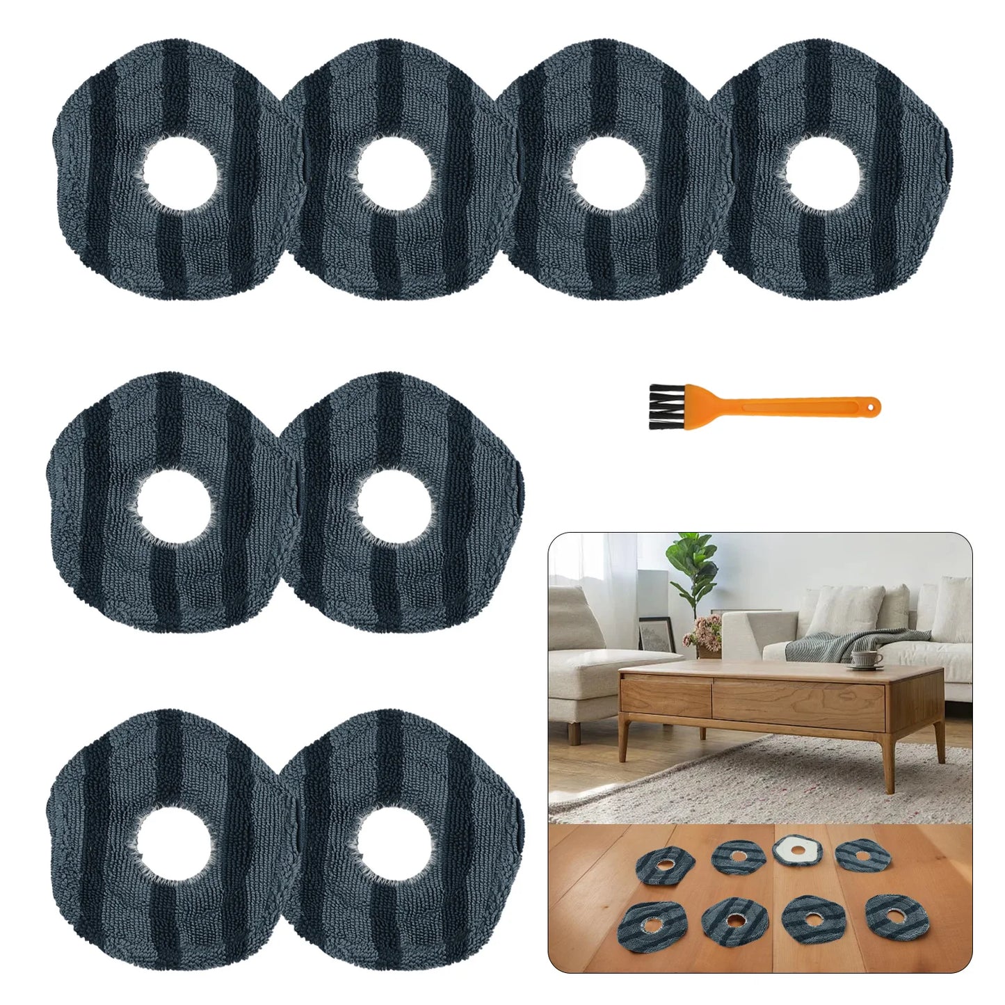 Daily Maintenance 13.5*13 Cm Robot Vacuum Pads Easy Install Vacuum Cleaner Pads Vacuumcleaner Versatile Pack Options