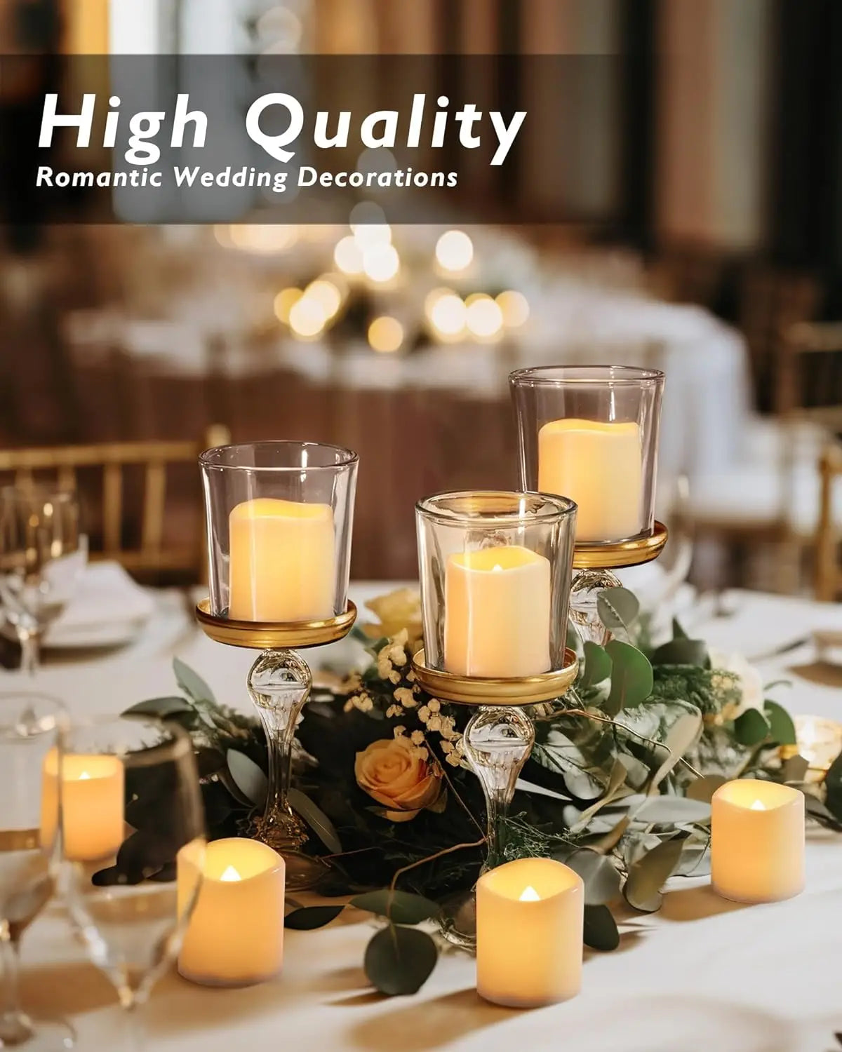 LED Electronic Candle 6-96ps Battery Operated Flameless Tea Light Candles Night Lights for Wedding Birthday Party Decor